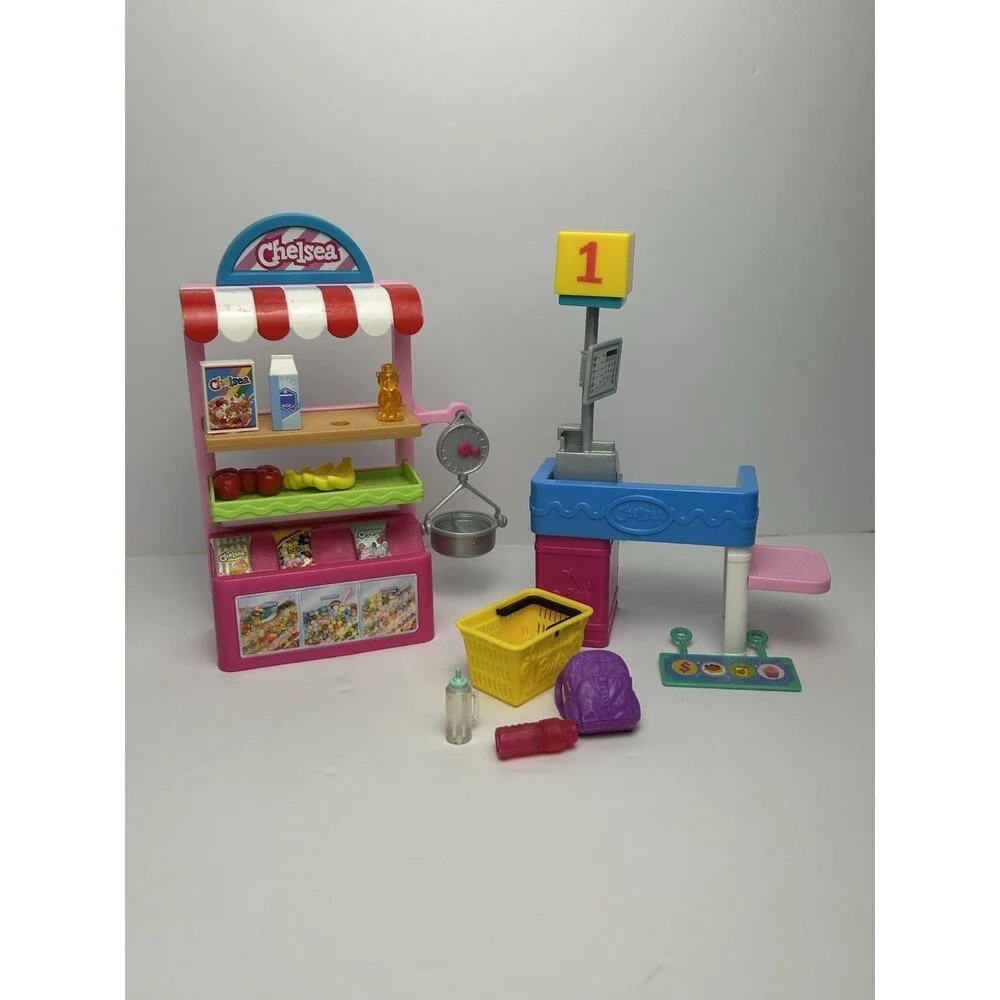 Barbie Doll Mattel Chelsea Playset Shop Supermarket